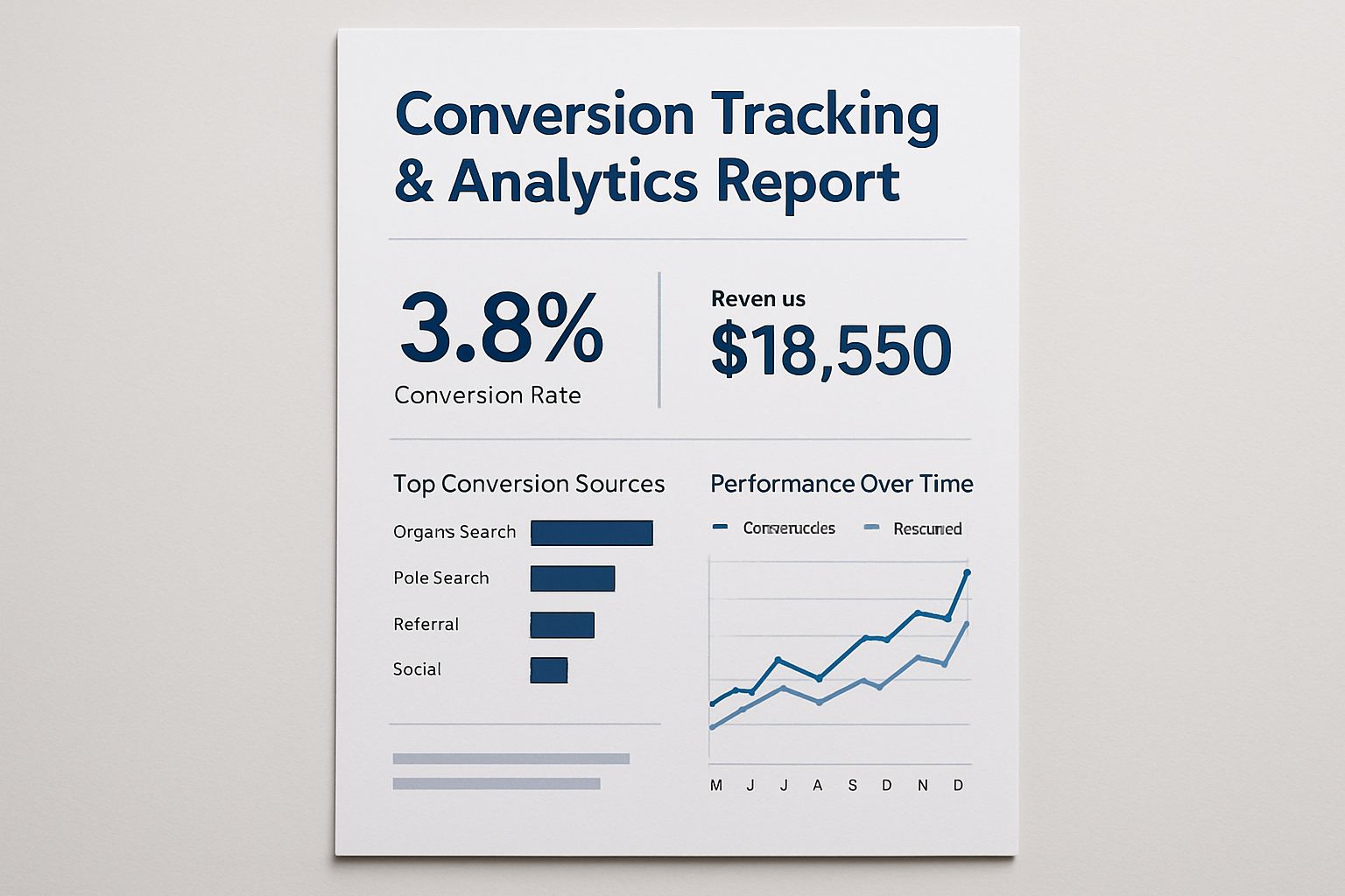 Conversion tracking and analytics report